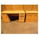 Desk and File Cabinet 