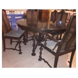 William and Mary Diningroom table and 6 chairs