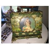 Victorian photo album on stand