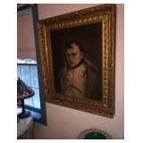ornate frame with oil
