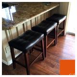 Faux Leather Bar Stools