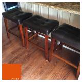 Faux Leather Bar Stools