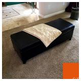 Faux Leather Storage Bench