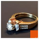 .76 Carat Diamond Ring w/ Double Gold Band
