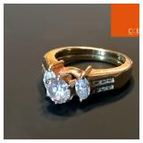 .76 Carat Diamond Ring w/ Double Gold Band