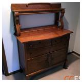 Tiger Oak Clawed Foot Side Board