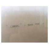 Bill Darr Garlic Original Sketch Signed 1974
