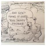 Rudy Wendelin Smokey the Bear Original Sketch Signed 1980