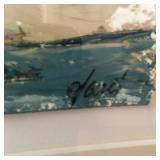 Watercolor Tryptic Landscape Signed