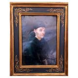 Russian Portrait Original Oil Painting Late 1800