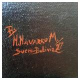 Navarro Original Oil Painting Bolivia 