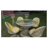 Fiberglass Wicker Patio Set