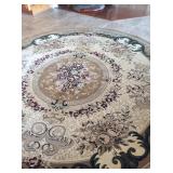 large round woven area rug