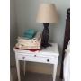 Bedside table and lamp