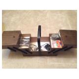 Sewing basket open view