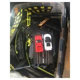 Stock car race cars and track, new