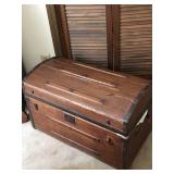 Antique wood chest