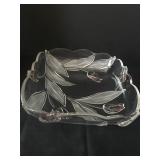 Etched Glass serving platter