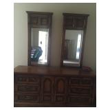 Dresser and mirrors