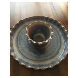 Stoneware Chip/Dip server