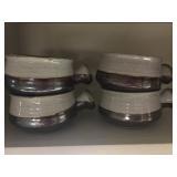 Stoneware soup crocks