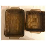 Glass Anchor Baking Dishes with Wooden Carriers