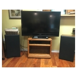 Television, TV Stand, Speakers