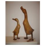 wood carved ducks