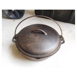 Covered Cast Iron Pot