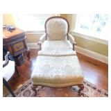 Pair of Huntington House Queen Anne Chairs - 1 w/ Ottoman