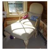White Chair and Ottoman $175