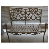 Iron porch bench