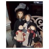 Amish cloth doll family