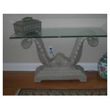 Glass Top Foyer Table