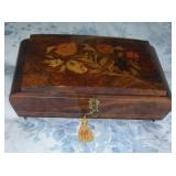 Musical Inlayed Jewelry Box