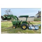 1980’s John Deere with mow deck 