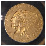 1908 Two and One Half Dollars Gold ...