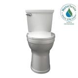 American Standard Champion 4 Max Tall Height 2piece 1.28 GPF Single Flush High Efficiency Round Front Toilet in White with Slow Close Seat