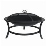 Hampton Bay 30 in. Brookland Black Firepit