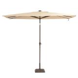 Hampton Bay 10 ft. x 6 ft. Aluminum Solar Patio Umbrella in Cafe