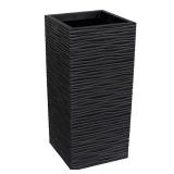 Tierra Verde Serenity 13.5 in. x 26 in. Slate Rubber Self-Watering Planter