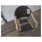 Hampton Bay Mix and Match Stackable Wicker Outdoor Dining Chair in Brown