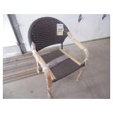 Hampton Bay Mix and Match Stackable Wicker Outdoor Dining Chair in Brown