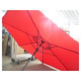Hampton Bay 9 ft. Aluminum Patio Umbrella in Chili