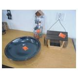 (2) BIRD FEEDERS & BIRD BATH