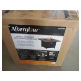 Afterglow Cottage 34 in. Square Terrafab Slate Look Top with Steel Base Propane Gas Fire Pit