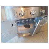 Nexgrill 4-Burner Propane Gas Grill in Stainless Steel with Side Burner and Stainless Steel Doors