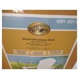 POLYWOOD Traditional Curveback White Plastic Outdoor Patio Adirondack Chair