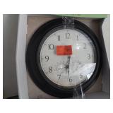 AcuRite 18 in. Black Clock with Thermometer and Hygrometer