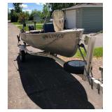 Boat, 15 hp Mercury Motor and Trailer